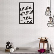 Homemania Wanddecoratie Words 50x70 cm staal zwart