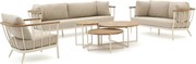 + 15% kassakorting | Stoel-bank loungeset Apple Bee | 6 personen | Loungeset Grijs | Wicker (vlechtwerk) | Kees Smit Tuinmeubelen