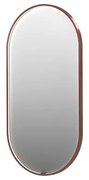 INK SP28 spiegel - 60x4x120cm ovaal in stalen kader incl dir LED - verwarming - color changing - dimbaar en schakelaar - geborsteld koper 8409424