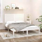 vidaXL Bedframe massief hout wit 150x200 cm 5FT King Size