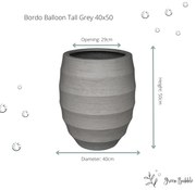 Pot Bordo Tall Balloon Grey