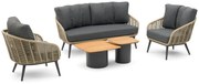Stoel en Bank Loungeset 5 personen Aluminium/rope Grijs Coco Vinci/Ronda