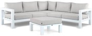 Hoek loungeset 5 personen Aluminium Wit Lifestyle Garden Furniture Luca