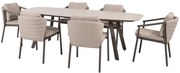 Taste by 4 Seasons Barolo tuinset terre met Manolo tafel 240 cm Tuinstoel bruin weerbestendig