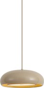Retro hanglamp taupe met metalen kap 2-lichts - Macaron