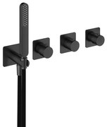 Hotbath Gal Afbouwdeel voor Inbouw bad/douche thermostaat 2 stopkranen zonder uitloop Geborsteld Gunmetal PVD GL7071EXTBGP