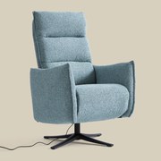 Elektrische Relaxfauteuil Stof Lichtblauw