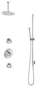 Hotbath Get Together IBS2RCR inbouwdouche met 15cm plafondbuis en glijstang chroom