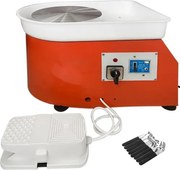 VEVOR Keramische Machine 25 cm Diameter Aardewerk Machine 0-300 t/min Elektrisch Aardewerk Wiel met Handig Voetpedaal en Vormgereedschappen Geschikt voor Aardewerk Verwerkt Inclusief Gooien en Vormen