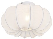 Stoffen Japandi plafondlamp wit 37cm - Plu AsyeshaJapandi E27 rond Binnenverlichting Lamp