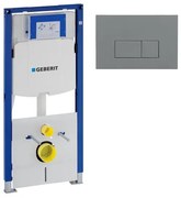 Geberit Duofix Element - UP 320 - QeramiQ push bedieningsplaat - wand 112cm - bedieningsplaat licht grijs - rechthoekige knoppen - kunststof wit glans SW1102375 SW1242378