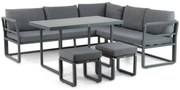 Dining Loungeset 5 personen Aluminium Grijs Domani Furniture Beatrice
