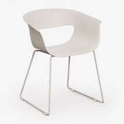 Set Van 2 Tuinstoelen Van Polypropyleen En Staal Alanys Steen Wit - Sklum