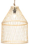 Landelijke buiten hanglamp rotan 40x55 cm - Calamus Landelijk E27 IP44 Buitenverlichting rond