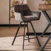 Draaibare Barkruk Antraciet Velours