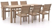 ROUGH-S 220cm dining tuinset 7-delig stapelbaar