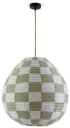 Bolvormige hanglamp met dambordmotiefØ55 cm, Danito