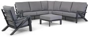 Hoek loungeset 6 personen Aluminium Grijs Santika Furniture Santika Cinta