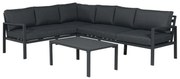 Garden Impressions Denver loungeset 4-delig links - zwart