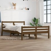 vidaXL Bedframe massief hout honingbruin 160x200 cm