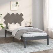 vidaXL Bedframe massief hout grijs 90x190 cm 3FT Single