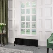 Eastbrook Rivassa 3 koloms radiator 115x30cm staal 1118W zwart mat