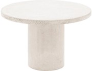 Goossens Salontafel Stone rond, beton wit, urban industrieel, 50 x 31 x 50 cm