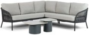Hoek loungeset 5 personen Aluminium/rope Grijs Coco Puerto/Ronda
