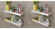 vidaXL Wandplanken 4 st 60 cm wit