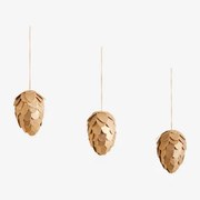 Set Van 3 Kerstversieringen Van Papier Elysia Goud - Sklum