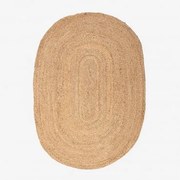 Ovale Jute Vloerkleed 100x140 Cm Tempo Yute - Sklum