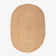 Ovale Vloerkleed 100x140 Cm Van Natuurlijk Jute Tempo Yute - Sklum