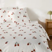 Bedlinnenset van 50% gerecycled katoen met vierkant kussensloop Grenada