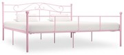 vidaXL Bedframe metaal roze 200x200 cm