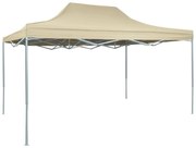 vidaXL Partytent inklapbaar 3x4 m staal crème