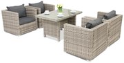Roma Premium 4 Tuinpunt grijs technorattan tuinmeubelen