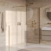BRAUER Oblivion Inloopdouche - 110x200cm - glascoating - helder glas - geborsteld goud PVD GS-OBI1H110200GG