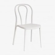 Set Van 2 Stapelbare Eetkamerstoelen In Polypropyleen Mizzi Gardenia Wit - Sklum