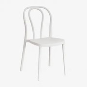 Stapelbare Set Van 2 Eetkamerstoelen Van Polypropyleen Mizzi Gardenia Wit - Sklum