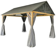 Teramo metalen tuinhuisje met klamboe 4x3 Tuinpunt