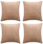 vidaXL Kussenhoezen 4 st 40x40 cm stof beige