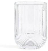 Glazen vaas met groeven H23,5 cm, Glasbo