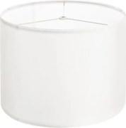 VEVOR Drumlampenkap 33 x 33 x 25 cm (boven x onder x hoog), 1 stuk middelgrote vervangende kap van linnen + PVC, lampenkap voor tafellampen, staande lampen, hanglampen (crèmewit linnen)