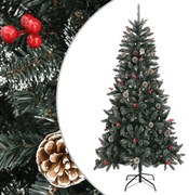 vidaXL Kunstkerstboom met standaard 210 cm PVC groen