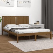 vidaXL Bedframe massief grenenhout honingbruin 160x200 cm