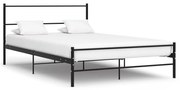 vidaXL Bedframe metaal zwart 140x200 cm