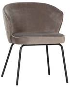 BePureHome Admit Velvet Eetkamerstoel Khaki