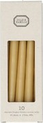 Kaarsjes smal, zachtgeel, 17 cm, 10 stuks