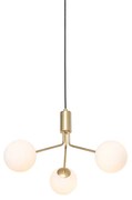 Art Deco hanglamp goud met opaal glas 3-lichts - Coby Art Deco G9 Binnenverlichting Lamp