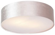 Moderne plafondlamp roze 40 cm met gouden binnenkant - Drum
